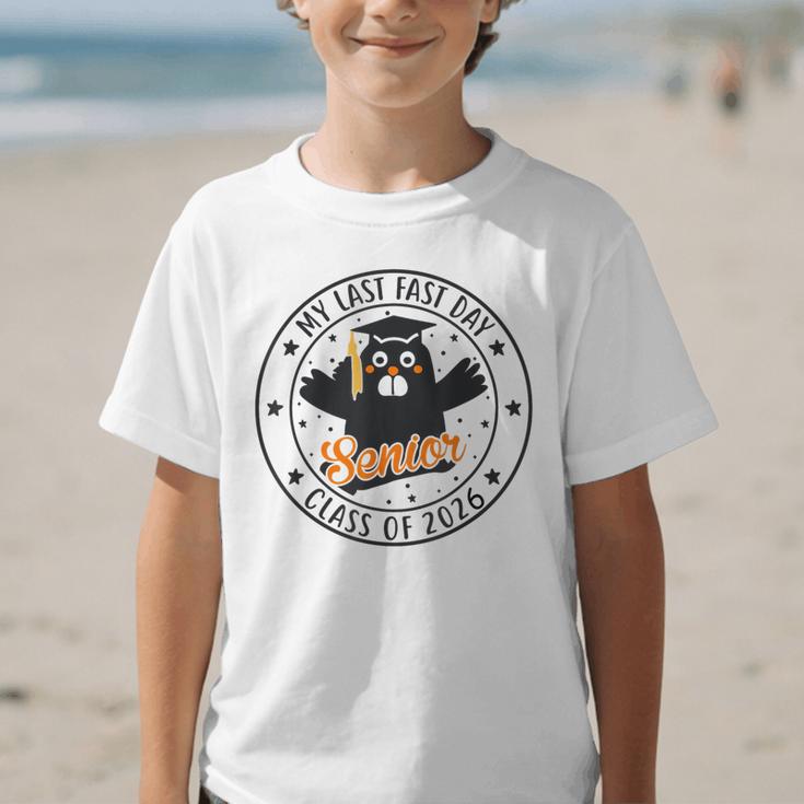 My Last First Day Senior 2026 Cat Back To School Cool Class Graphic Kid T-Shirt My Last First Day Senior 2026 Cat Back To School Cool Class Graphic Kid T-Shirt