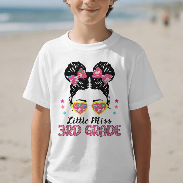 Little Miss 3rd Grade Messy Bun Back To School Graphic Kid T-Shirt Little Miss 3rd Grade Messy Bun Back To School Graphic Kid T-Shirt