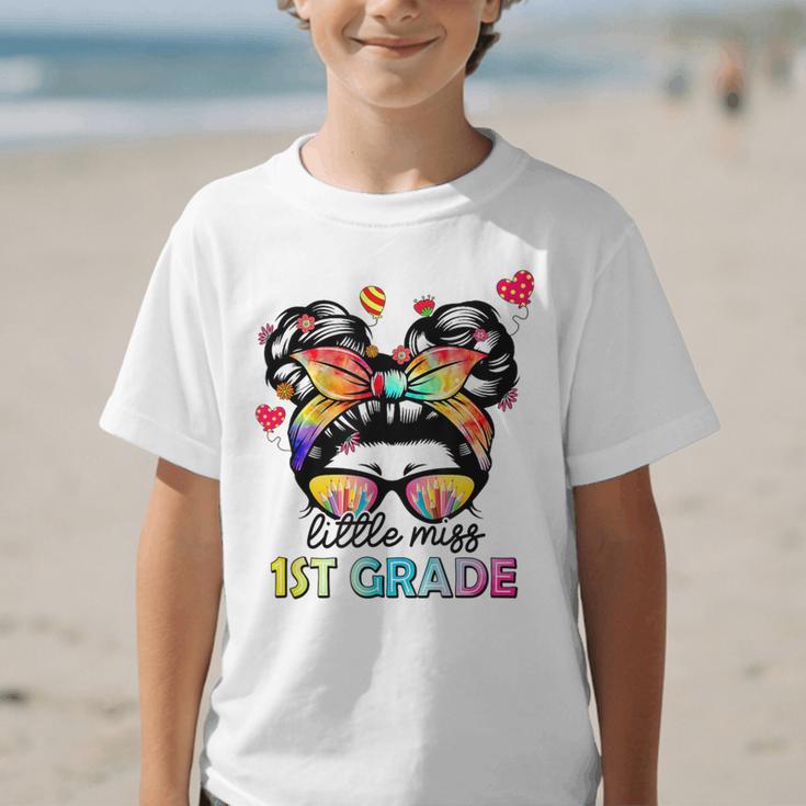 Little Miss First Grade Back To School 1st Grade Girls Graphic Kid T-Shirt