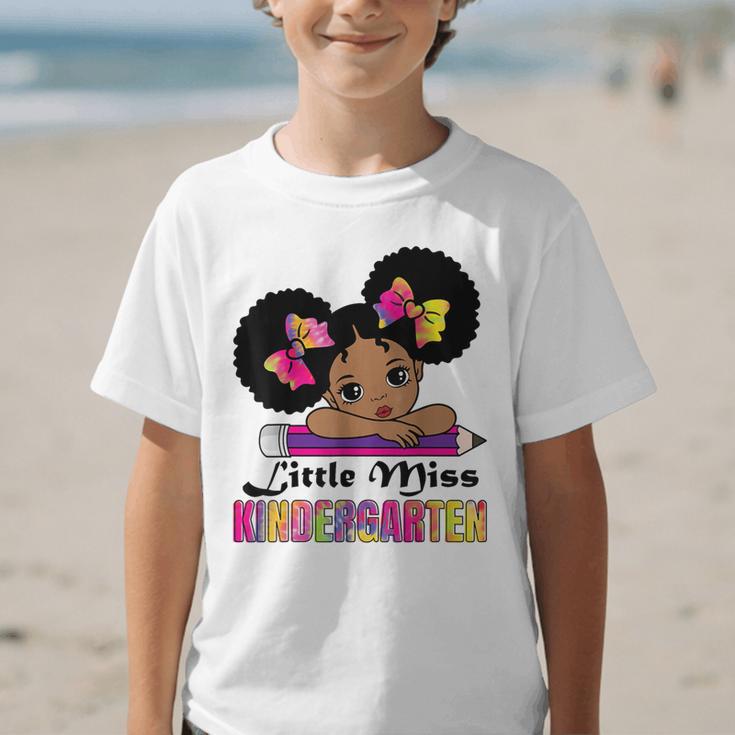 Little Miss Kindergarten Afro Puff Girl Back To School Graphic Kid T-Shirt Little Miss Kindergarten Afro Puff Girl Back To School Graphic Kid T-Shirt