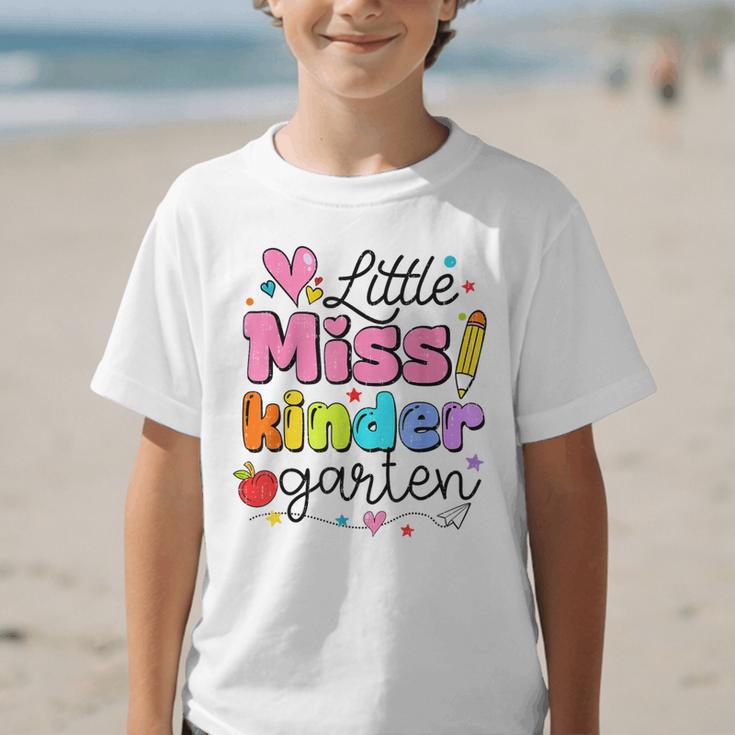 Little Miss Kindergarten Back To School Cute Kinder Girls Graphic Kid T-Shirt
