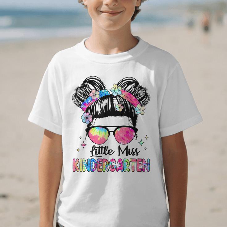 Little Miss Kindergarten Girls Kids Back To School Kinder Graphic Kid T-Shirt