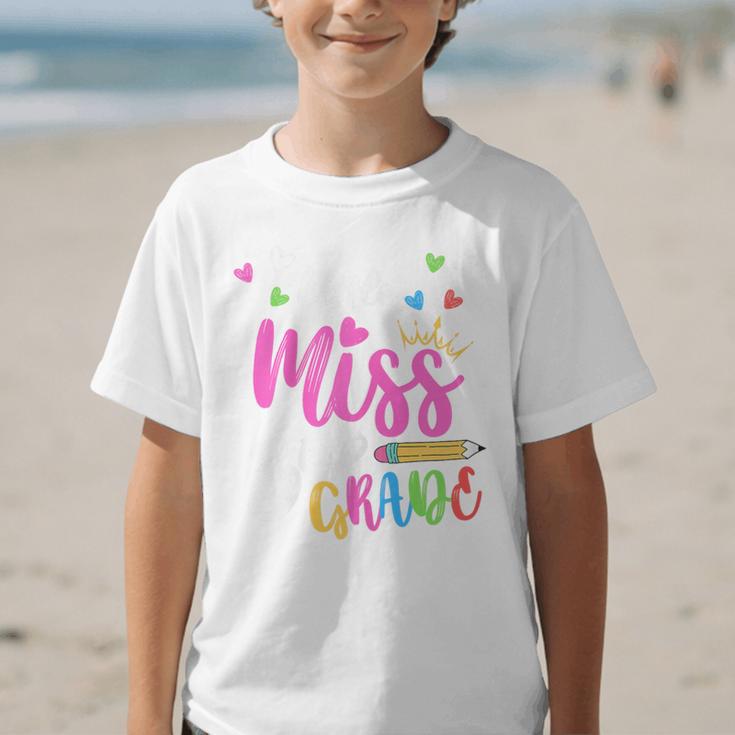 Little Misss Third Grade Back To School 3rd Grader Girl Graphic Kid T-Shirt