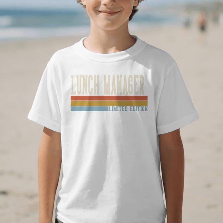 Lunch Manager Week Retro Vintage Back To School Day Premium Tri-Blend Graphic Kid T-Shirt