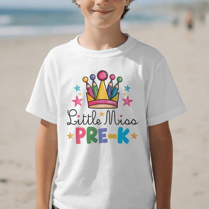 Miss Pre-K Pencils Crown Cute Back To School First Day Girls Graphic Kid T-Shirt Miss Pre-K Pencils Crown Cute Back To School First Day Girls Graphic Kid T-Shirt