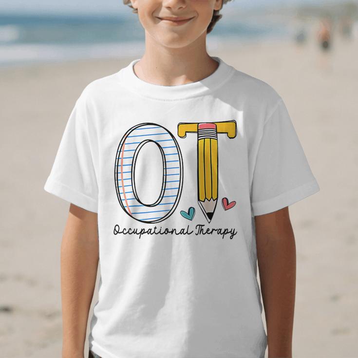 Pediatric Occupational Therapy Paper Pencil Back To School Graphic Kid T-Shirt