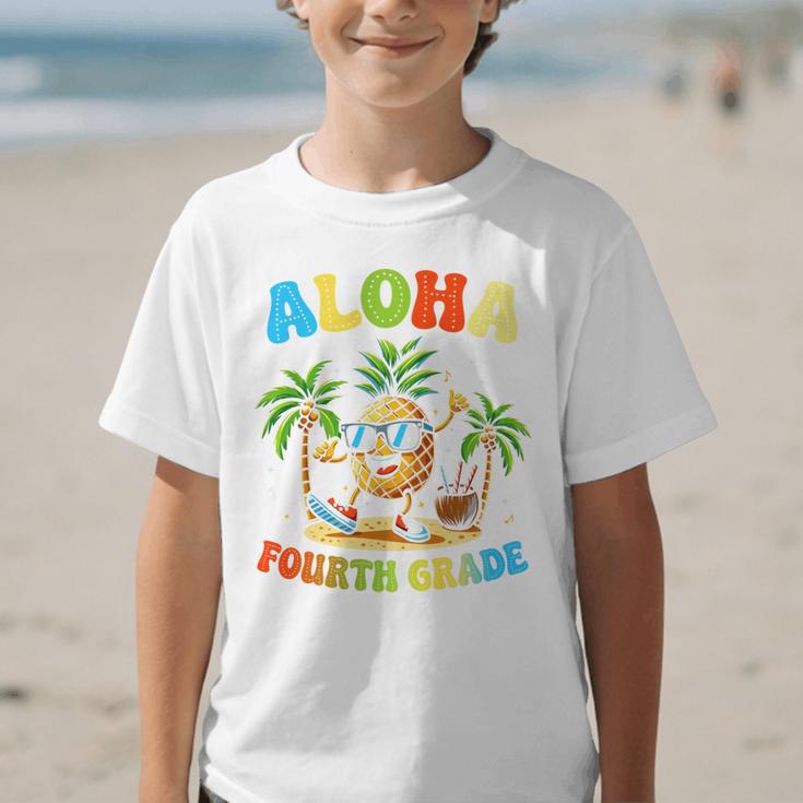 Pinapple Beach Back To School Day Aloha Fourth Grade Performance Graphic Kid T-Shirt Pinapple Beach Back To School Day Aloha Fourth Grade Performance Graphic Kid T-Shirt