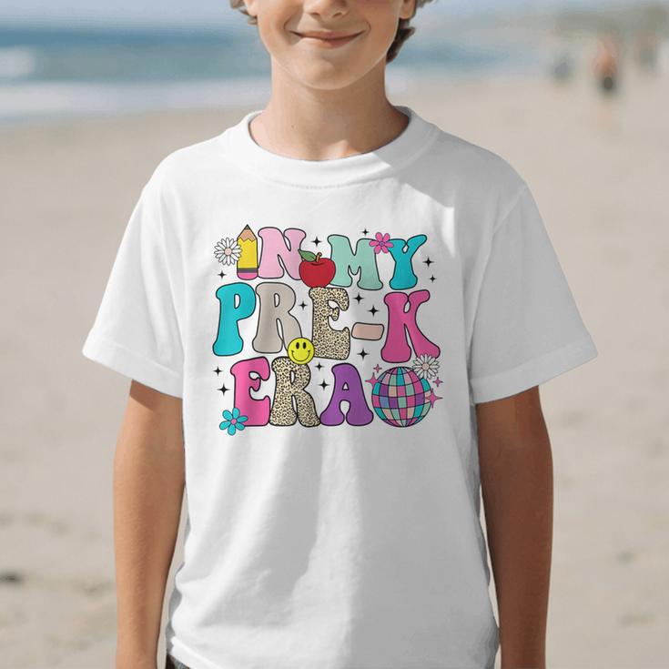 In My Pre-K Era Back To School Retro Groovy Preschool Graphic Kid T-Shirt