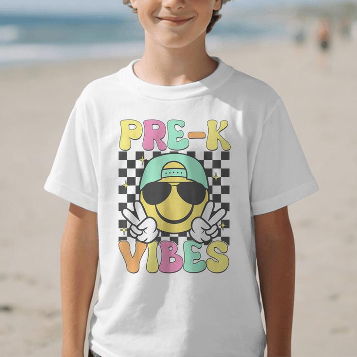 Pre-K Vibes Smile Face Back To School Pre-K Graphic Kid T-Shirt Pre-K Vibes Smile Face Back To School Pre-K Graphic Kid T-Shirt
