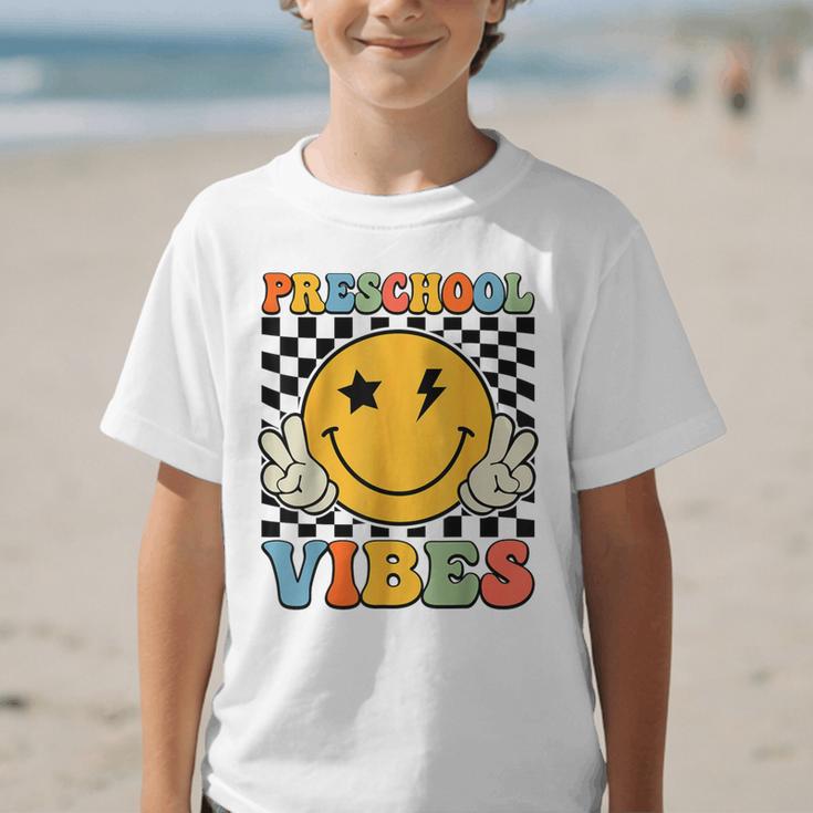 Preschool Vibes Retro Groovy Back To School Pre-K Graphic Kid T-Shirt Preschool Vibes Retro Groovy Back To School Pre-K Graphic Kid T-Shirt