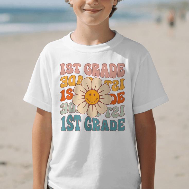 Retro 1st Grade Daisy Colorful Back To School First Grade Graphic Kid T-Shirt Retro 1st Grade Daisy Colorful Back To School First Grade Graphic Kid T-Shirt