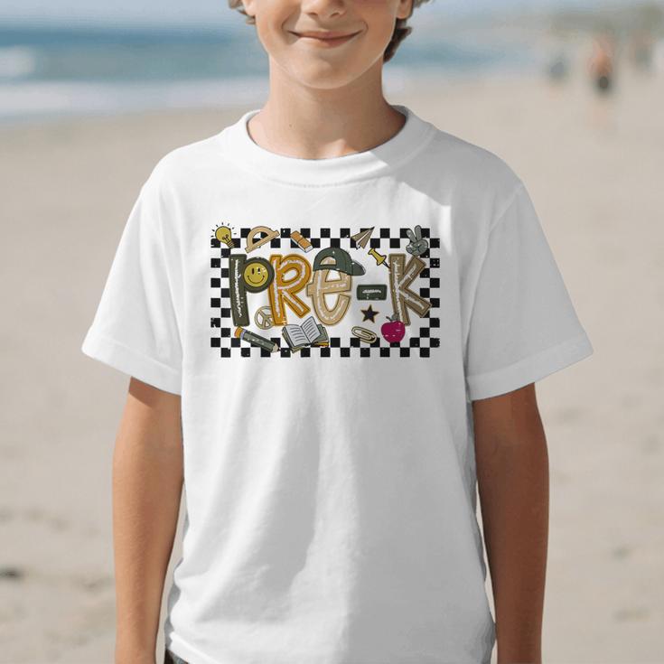 Retro Checkered Back To School Pre K Dude Cute Kid Preschool Graphic Kid T-Shirt Retro Checkered Back To School Pre K Dude Cute Kid Preschool Graphic Kid T-Shirt
