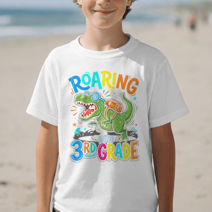 Roaring Into 3rd Grade Back To School Dinosaurus T-Rex Premium Tri-Blend Graphic Kid T-Shirt Roaring Into 3rd Grade Back To School Dinosaurus T-Rex Premium Tri-Blend Graphic Kid T-Shirt