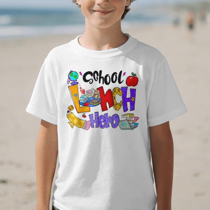 School Lunch Hero Cafeteria Squad Workers Back To School Graphic Kid T-Shirt