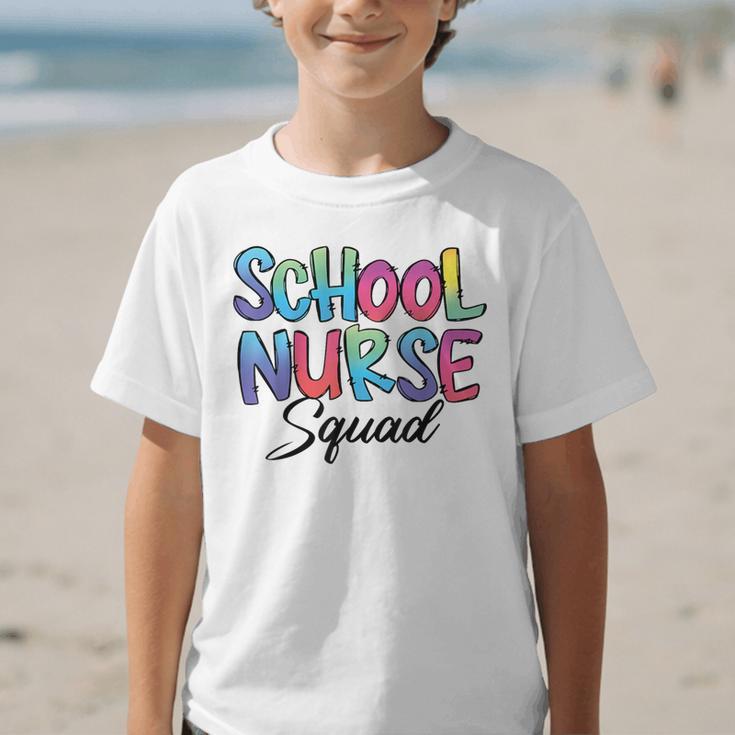 School Nurse Squad Tie Dye Back To School Appreciation Graphic Kid T-Shirt