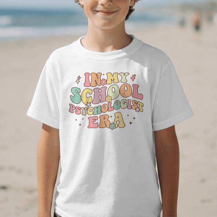 In My School Psychologist Era Retro Back To School Counselor Graphic Kid T-Shirt In My School Psychologist Era Retro Back To School Counselor Graphic Kid T-Shirt