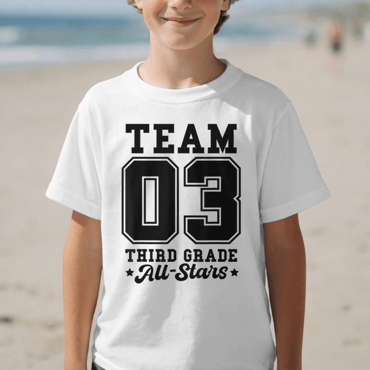 Team 3rd Grade All-Stars Back To School Sports Jersey Graphic Kid T-Shirt Team 3rd Grade All-Stars Back To School Sports Jersey Graphic Kid T-Shirt
