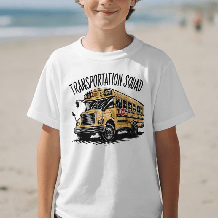 Transportation Squad Bus Drivers Back To School Graphic Kid T-Shirt