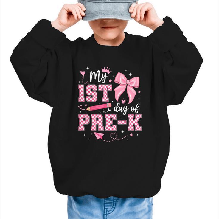 My 1st Day Of Pre-K PreK Pre K 2025 Back To School Girls Graphic Kid Sweatshirt