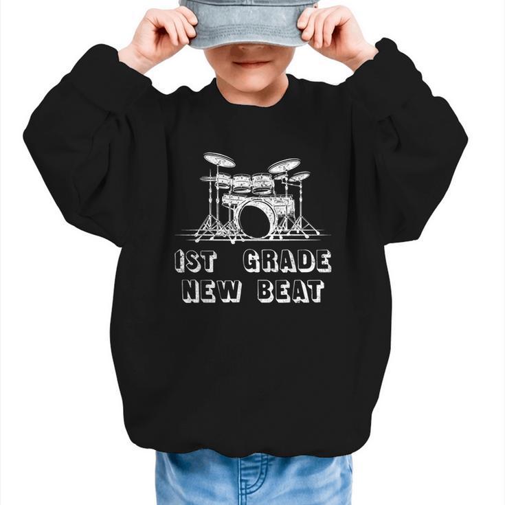 1st Grade New Beat Music And Dumb Lover Back To School Graphic Kid Sweatshirt