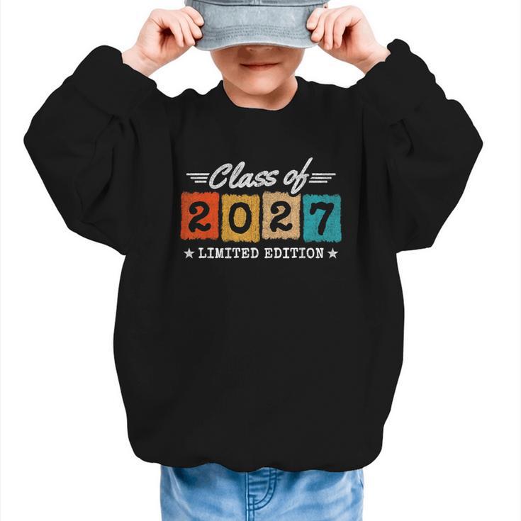 2027 Back To School Graduation Limited Edition Class Of 2027 Graphic Kid Sweatshirt