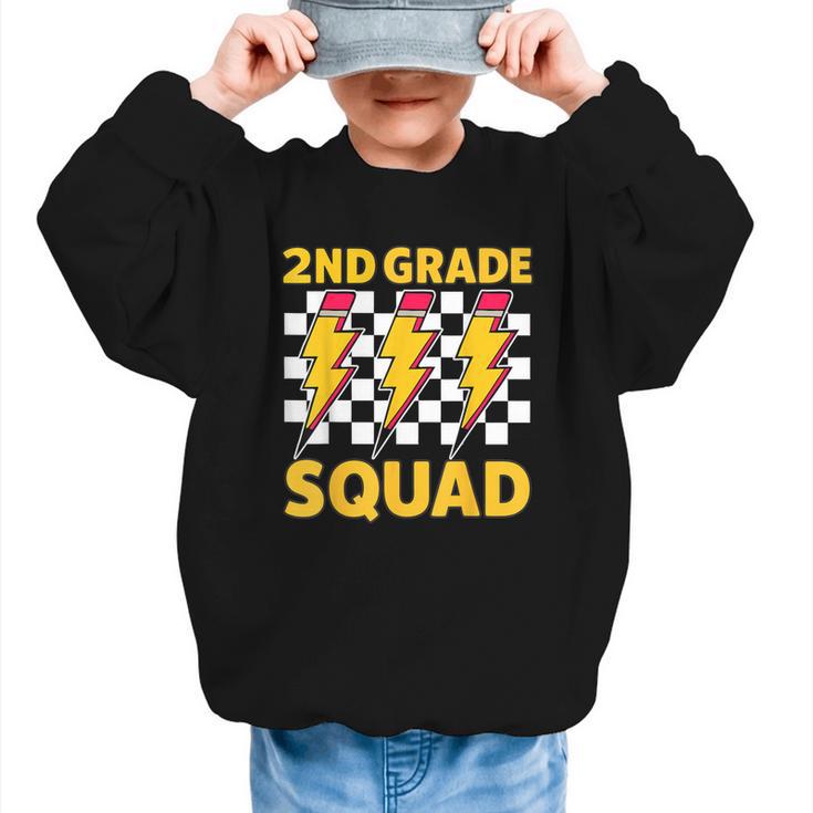 2nd Grade Lightning Bolt Second Grade Squad Back To School Graphic Kid Sweatshirt 2nd Grade Lightning Bolt Second Grade Squad Back To School Graphic Kid Sweatshirt