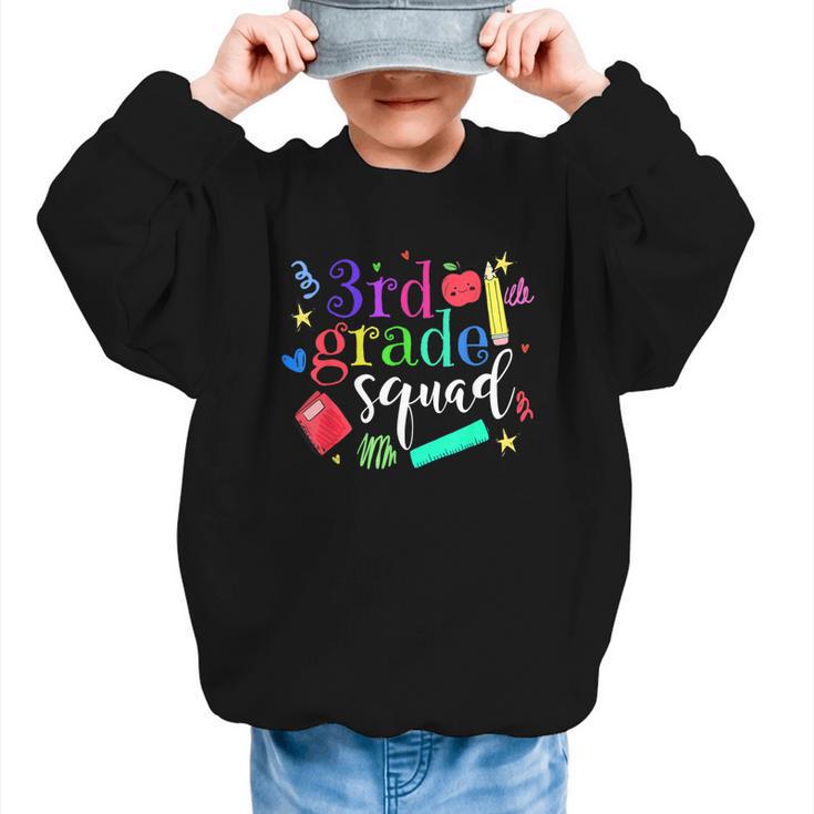 3rd Grade Squad Back To School Team Third Grade Graphic Kid Sweatshirt