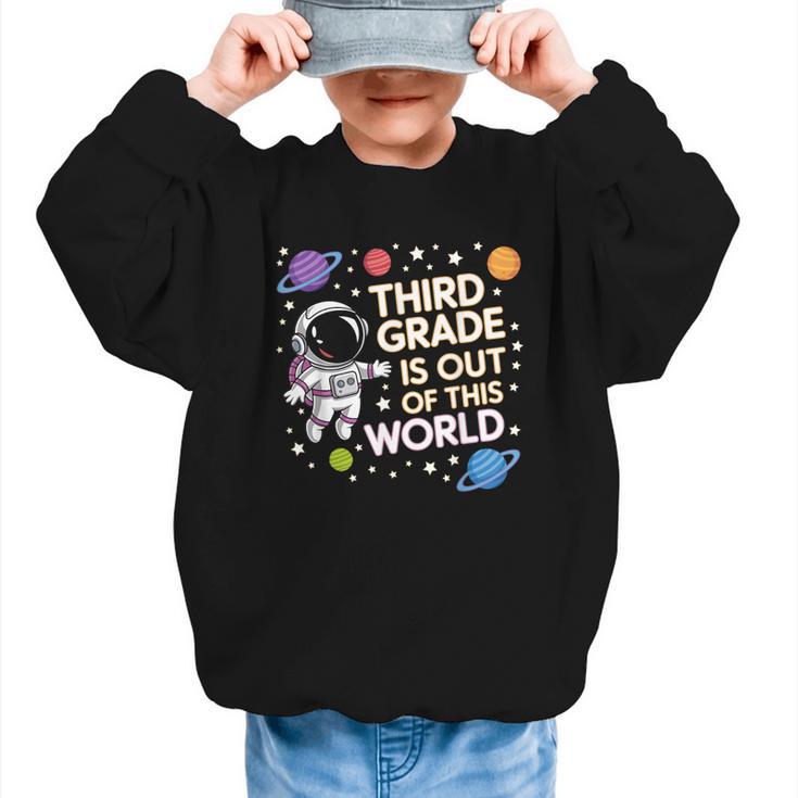 3rd Grade Is Out Of This World Space Back To School Graphic Kid Sweatshirt