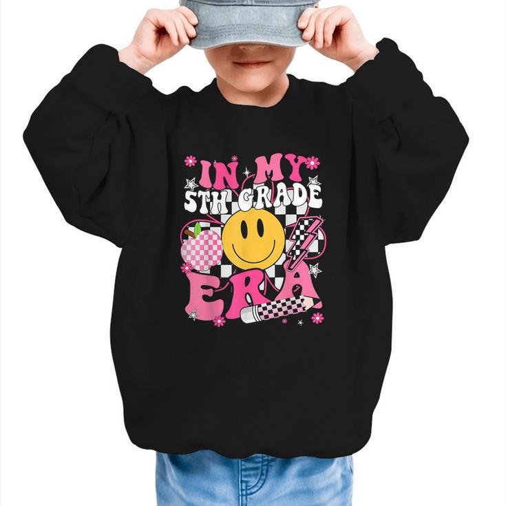 In My 5th Grade Era First Day Of School Back To School Retro Graphic Kid Sweatshirt