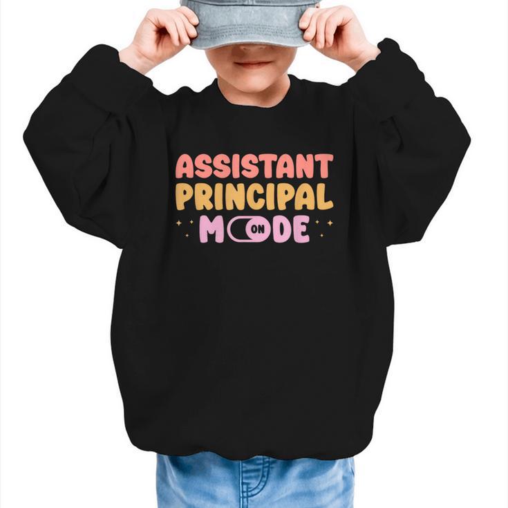 Assistant Principal Mode On Back To School Appreciation Graphic Kid Sweatshirt