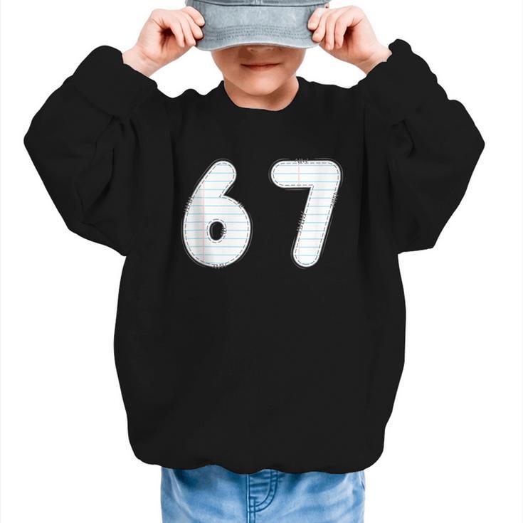 Back To School 67 Notebook Number For Class Year Graphic Kid Sweatshirt