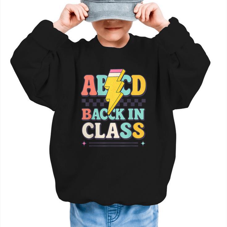 Back To School ABCD Back In Class Graphic Kid Sweatshirt