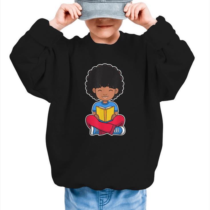 Back To School Afro African American Boy Student Graphic Kid Sweatshirt