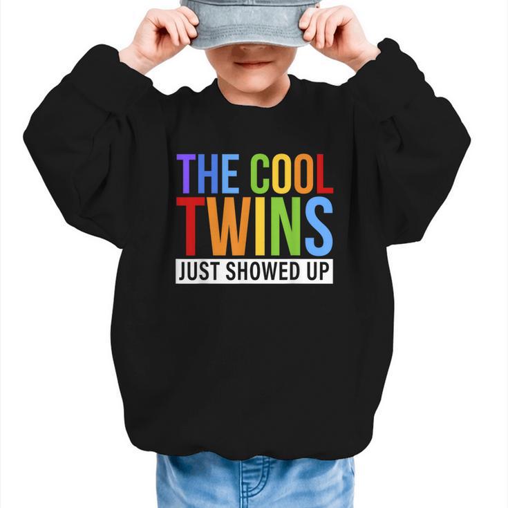 Back To School Cool Twins Just Showed Up Kid Boy Teen Twin Graphic Kid Sweatshirt