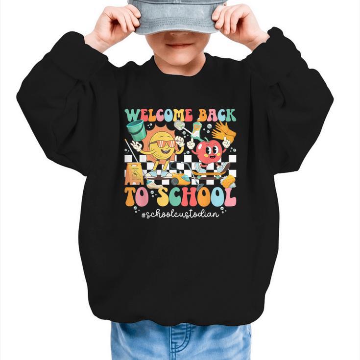 Back To School Custodian First Day Of School Custodian Graphic Kid Sweatshirt