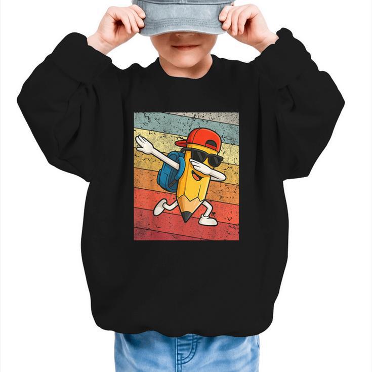 Back To School Dabbing Pencil First Day Boys Kids Graphic Kid Sweatshirt