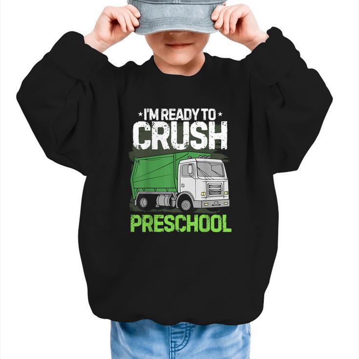Back To School First Day Of Preschool Garbage Truck Boys Graphic Kid Sweatshirt