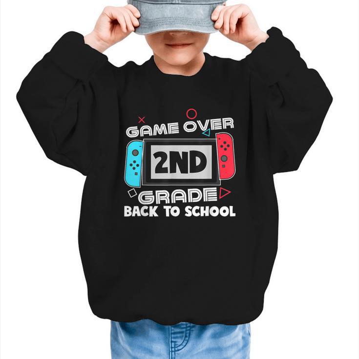 Back To School Game Over 2nd Grade Gamer Kids Boys Graphic Kid Sweatshirt