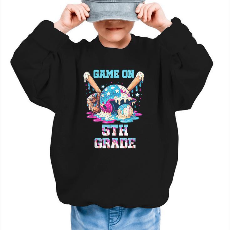 Back To School Game On Fifth Grade Baseball First Day Boys Graphic Kid Sweatshirt