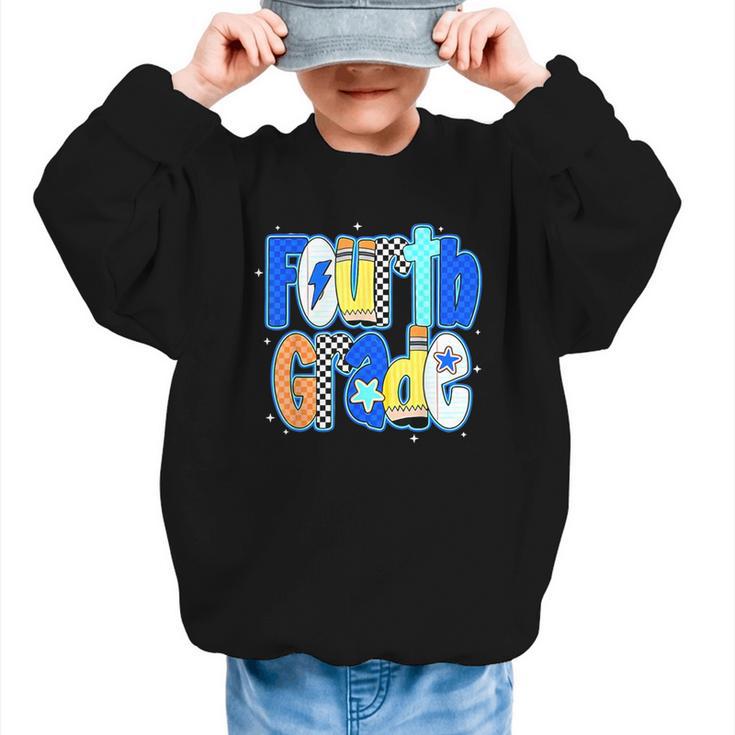 Back To School Hello Fourth Grade Team 4th Grade Boy Girl Graphic Kid Sweatshirt