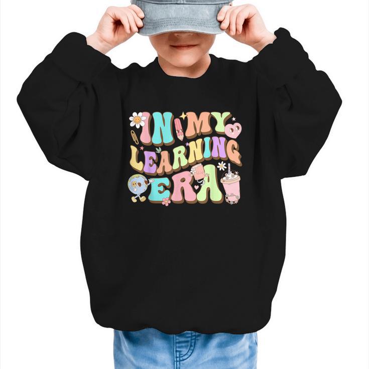 Back To School In My Learning Era Student Pre-K Kindergarten Graphic Kid Sweatshirt