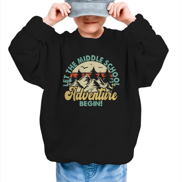Back To School Let The Middle School Adventure Begin Graphic Kid Sweatshirt