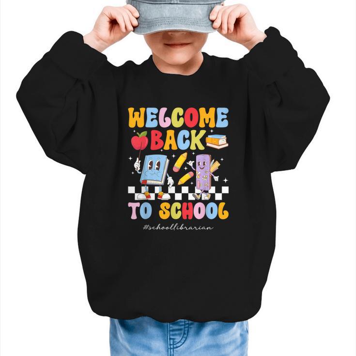 Back To School Librarian First Day Of School Librarian Graphic Kid Sweatshirt