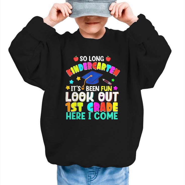 Back To School Look Out 1st Grade Here I Come For Kids Graphic Kid Sweatshirt