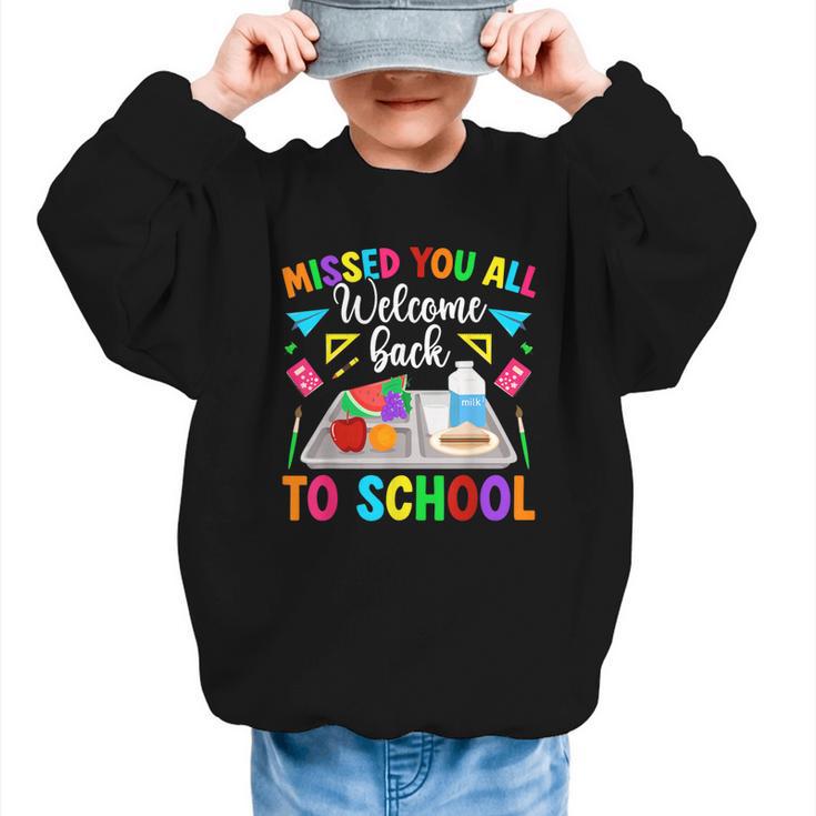 Back To School Lunch Lady First Day Of School Lunch Lady Graphic Kid Sweatshirt