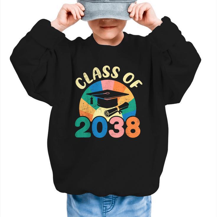 Back To School Pre-K Kindergarten Graduation Class Of 2038 Graphic Kid Sweatshirt