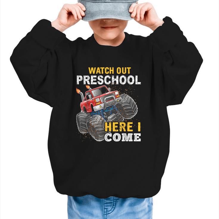 Back To School Preschool Here I Come For Boy Kids Truck Graphic Kid Sweatshirt