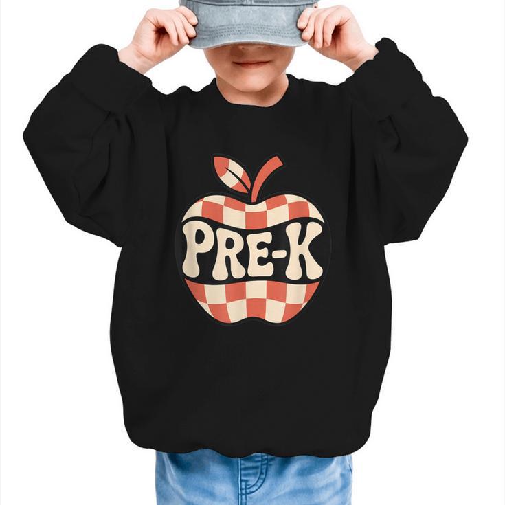 Back To School Retro Apple PRE-K Classroom Graphic Kid Sweatshirt