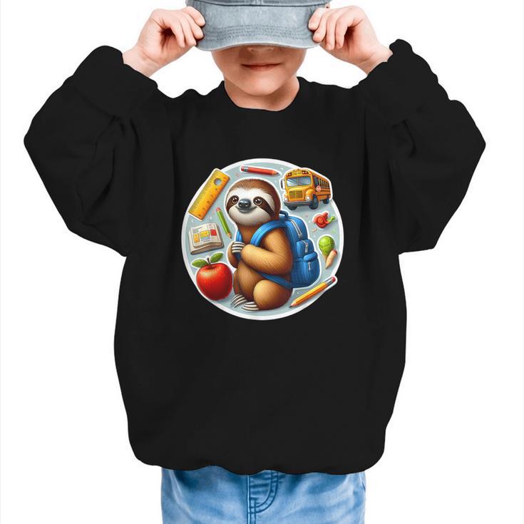 Back To School Sloth Boys Girls Student Kids Lover Child New Graphic Kid Sweatshirt