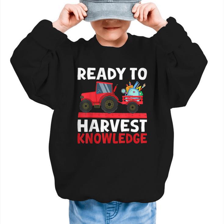 Back To School Tractor Farmer Boys First Day Of School Kids Graphic Kid Sweatshirt
